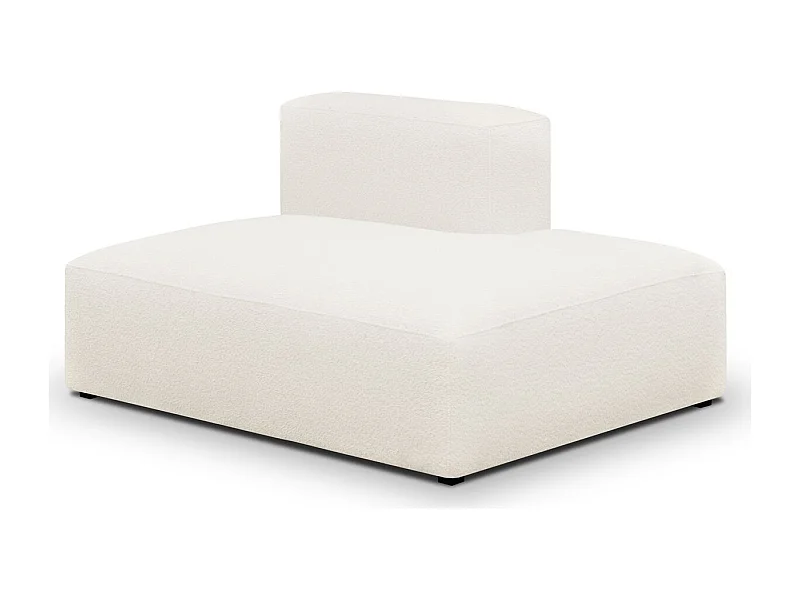 Module d'angle ouvert à droite 2 places en tissu bouclé beige - Modulo