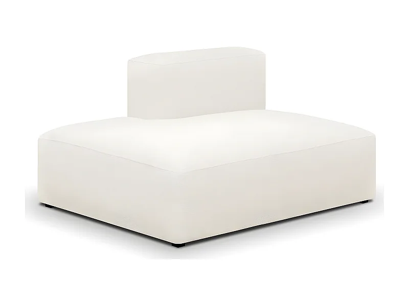 Module d'angle ouvert à gauche 2 places en tissu bouclé beige - Modulo