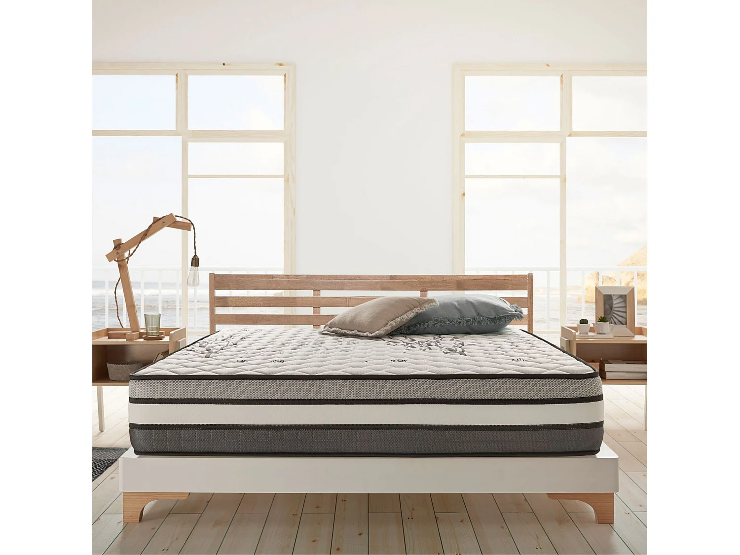 Cosmos - Matelas Solar à ressorts ensachés 180x200  cm - Épais 24 cm - Visco Thermorégulateur - Tissu Premium - Haute Qualité - Respirabilité optimale