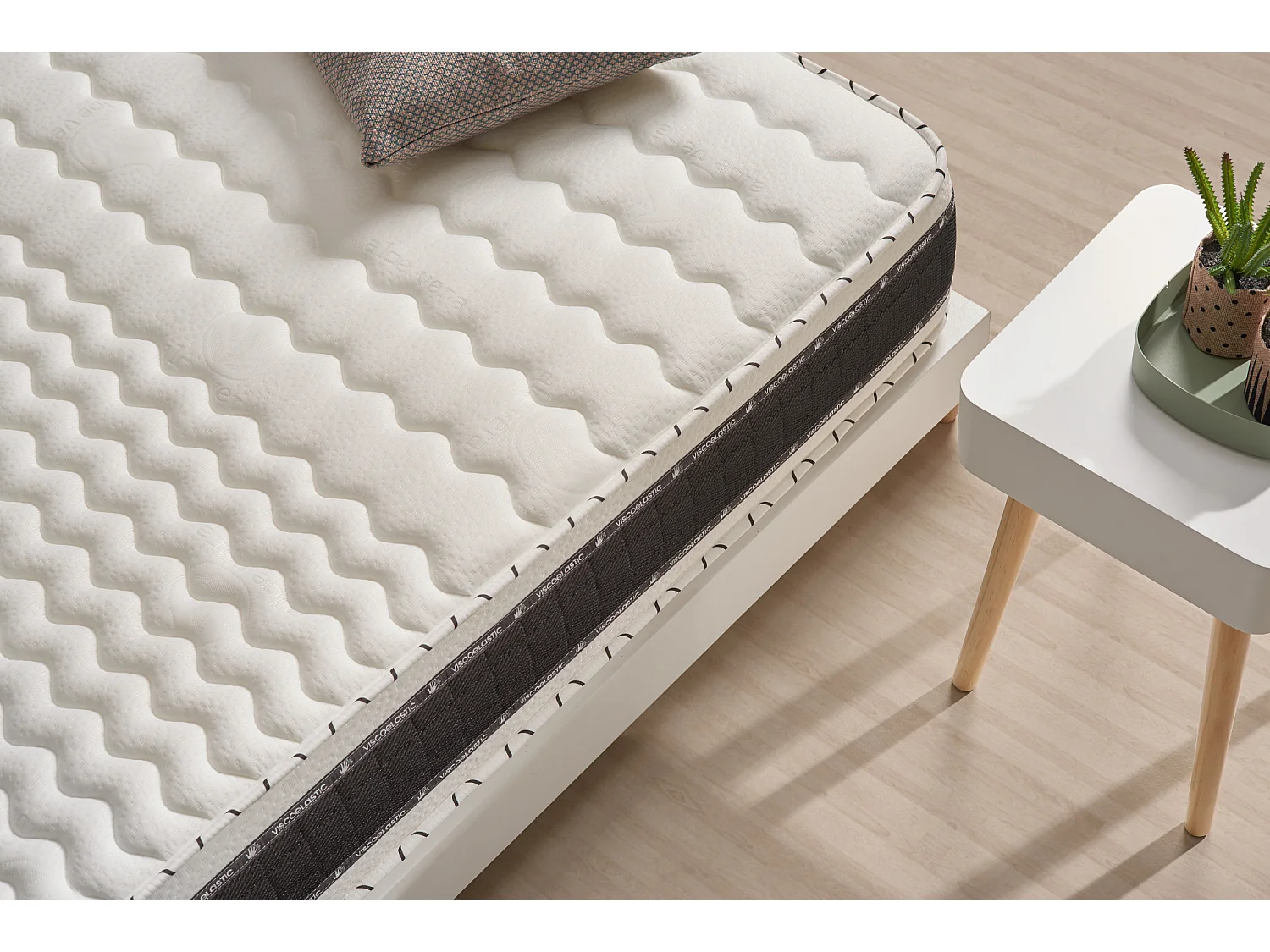 Naturalex - Matelas Luxe Memory 140x190 cm - Mousse à mémoire de forme HR - Soutien Blue Latex - Très épais 25 cm, 7 Zones, Hypoallergénique - 2 faces été, hiver