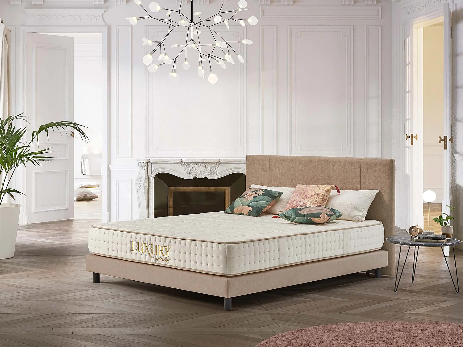 Naturalex - Matelas Luxury 180x200 cm - Multicouches HR - Blue Latex - Très épais 25 cm, Mousse à Mémoire de forme, 7 zones, Confortable - 2 faces été, hiver