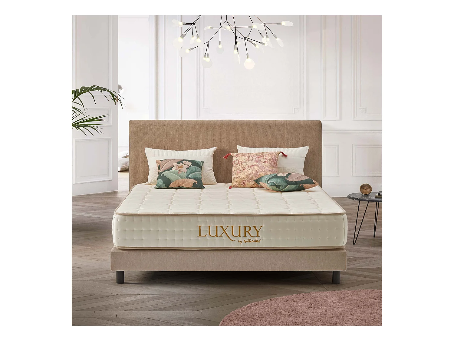 Naturalex - Matelas Luxury 180x200 cm - Multicouches HR - Blue Latex - Très épais 25 cm, Mousse à Mémoire de forme, 7 zones, Confortable - 2 faces été, hiver