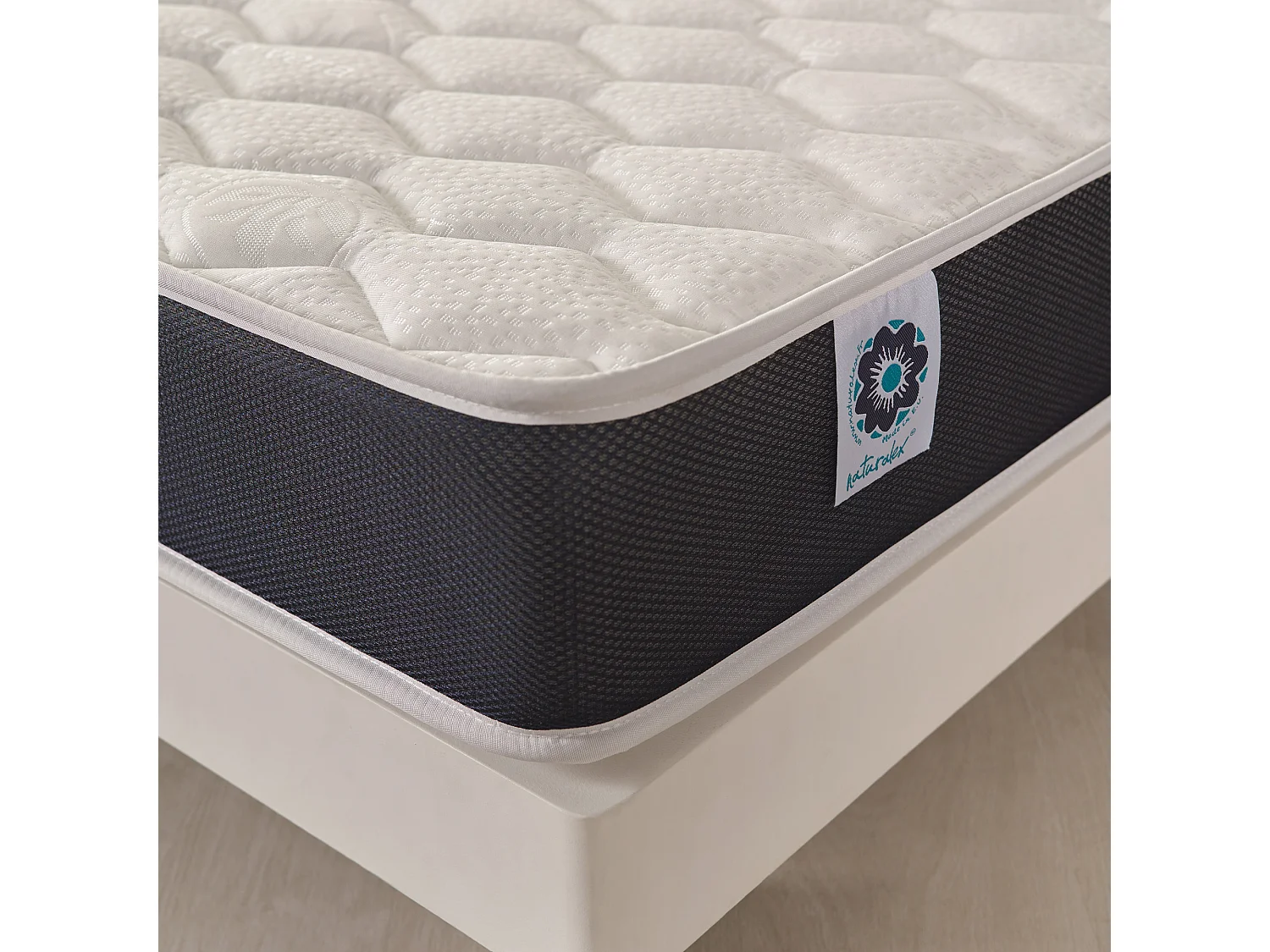 Naturalex - Matelas Ergolatex 140x200 cm - Multicouches HR - Blue Latex - Mousse à mémoire de forme, 7 zones, Athermique, Hypoallergénique - 2 faces été, hiver