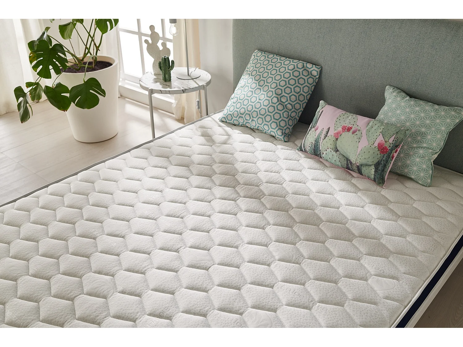 Naturalex - Matelas Ergolatex 140x200 cm - Multicouches HR - Blue Latex - Mousse à mémoire de forme, 7 zones, Athermique, Hypoallergénique - 2 faces été, hiver