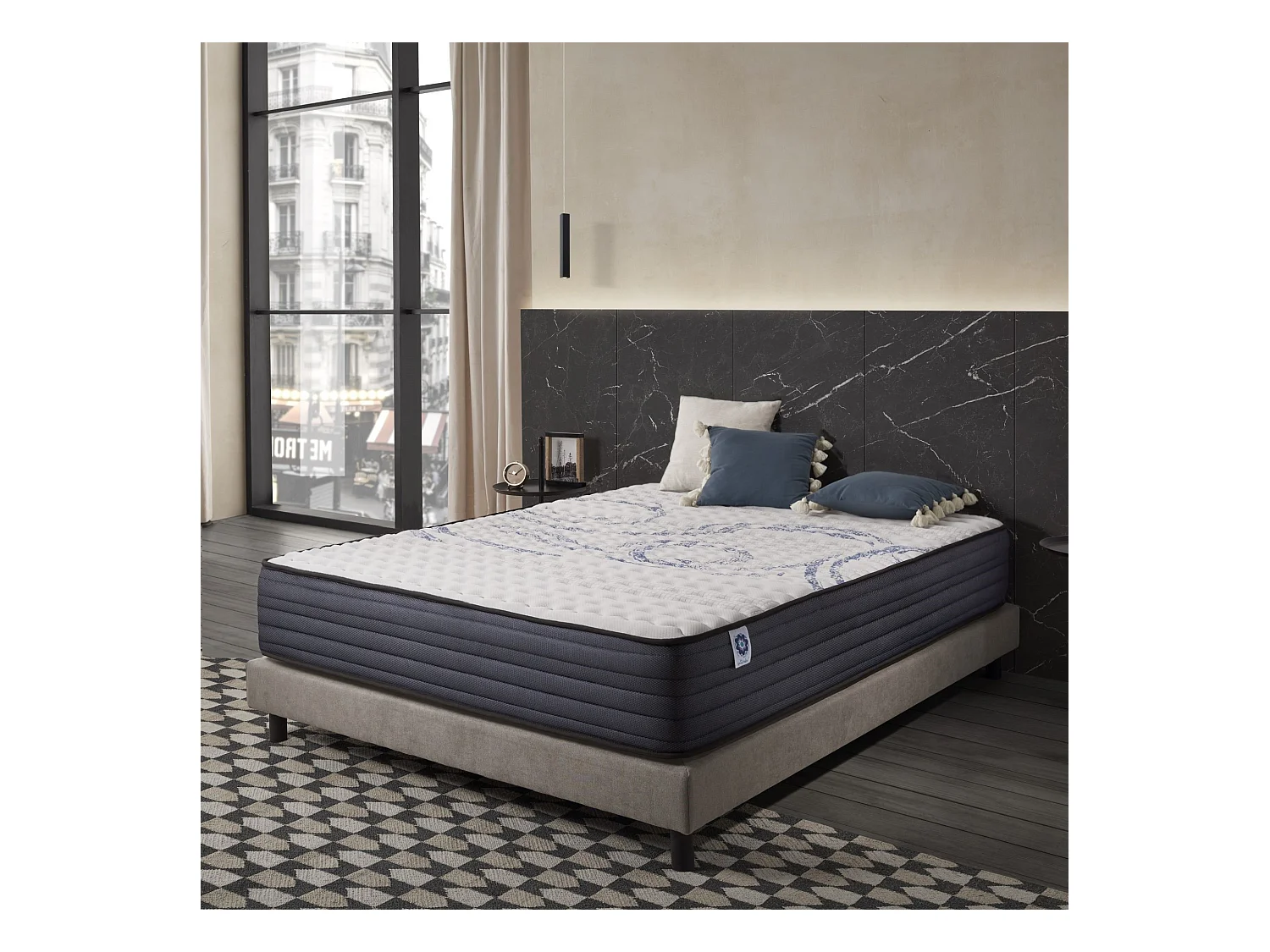 Naturalex - Matelas Perfectsleep à ressorts ensachés 140x190 cm - Épais 30 cm - Visco Thermorégulateur - Tissu Premium - Haute Qualité - Respirabilité optimale