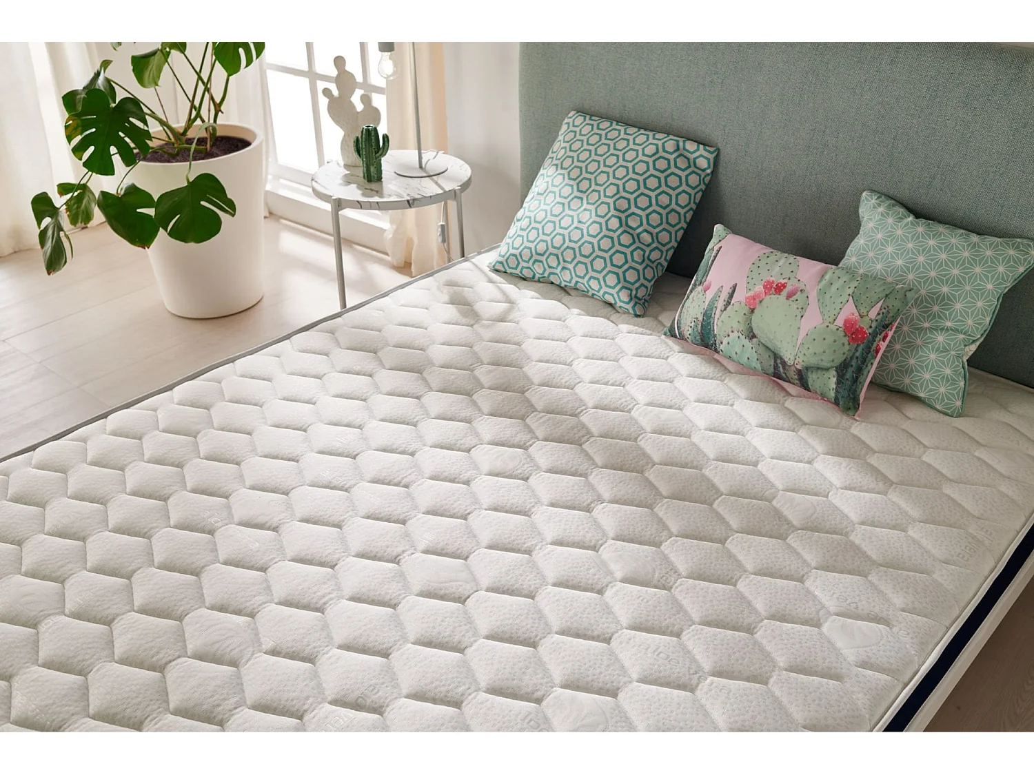 Naturalex - Matelas Ergolatex 140x190 cm - Multicouches HR - Blue Latex - Très Épais 24 cm, Mousse à mémoire de forme, 7 zones, Athermique - 2 faces été, hiver