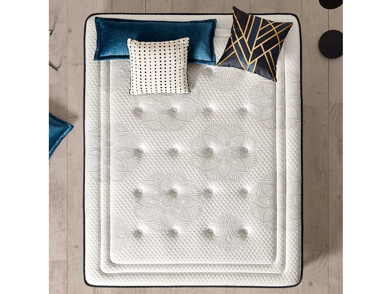 Naturalex - Matelas Exclusive 160x200 cm - Multicouches HR - Blue Latex - Très épais 30 cm, Mousse à Mémoire de forme, 7 zones, Confortable - 2 faces été, hiver