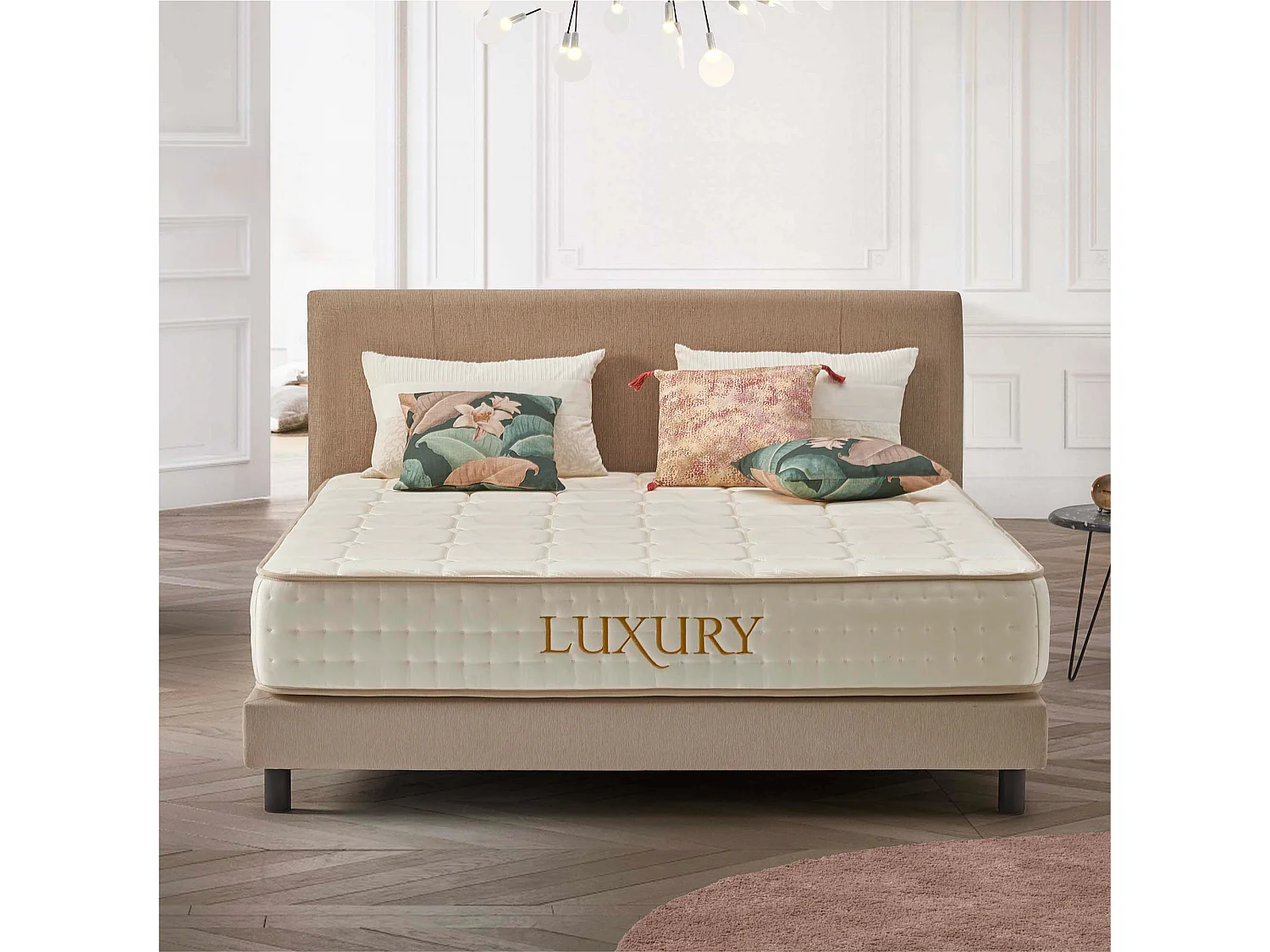 Naturalex - Matelas Luxury 140x190 cm - Multicouches HR - Blue Latex - Très épais 25 cm, Mousse à Mémoire de forme, 7 zones, Confortable - 2 faces été, hiver