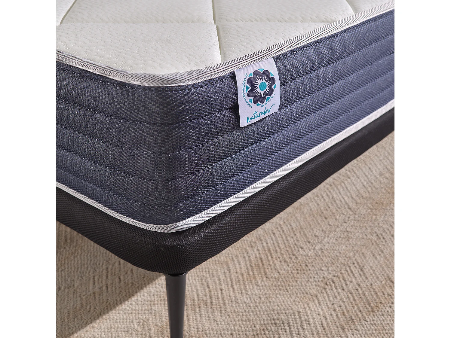 Naturalex - Matelas Royalvisco 140x200 cm - Multicouches HR - Blue Latex - Très épais 24 cm, Mousse à mémoire de forme, 7 zones, face été, hiver - Confortable