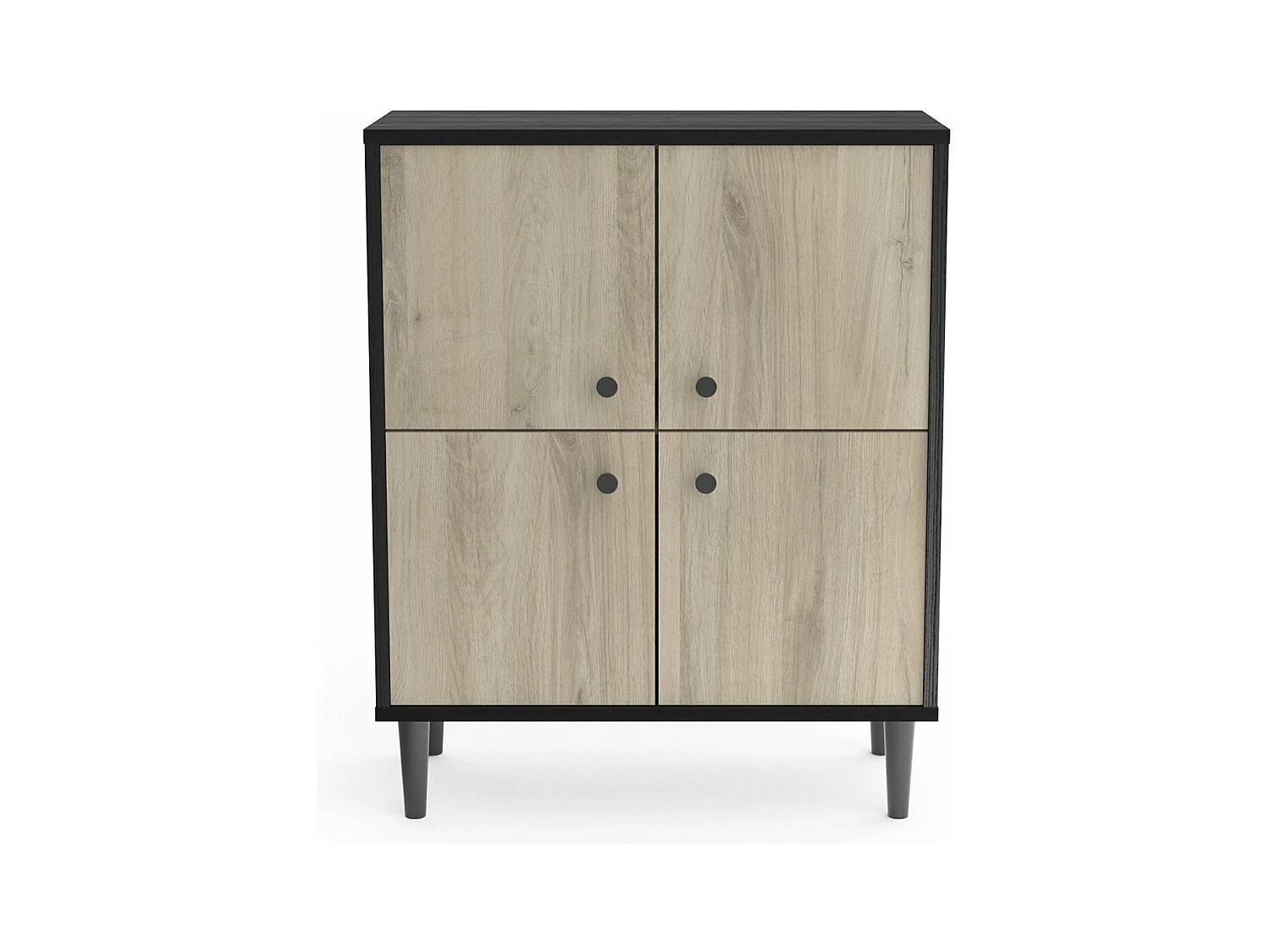 Petit Buffet 4 Portes Effet Bois L61cm - ARTY
