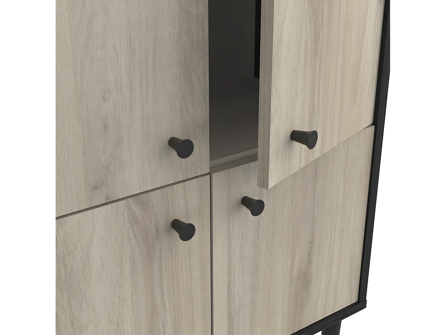 Klein 4-deurs houteffect buffet L61cm - ARTY