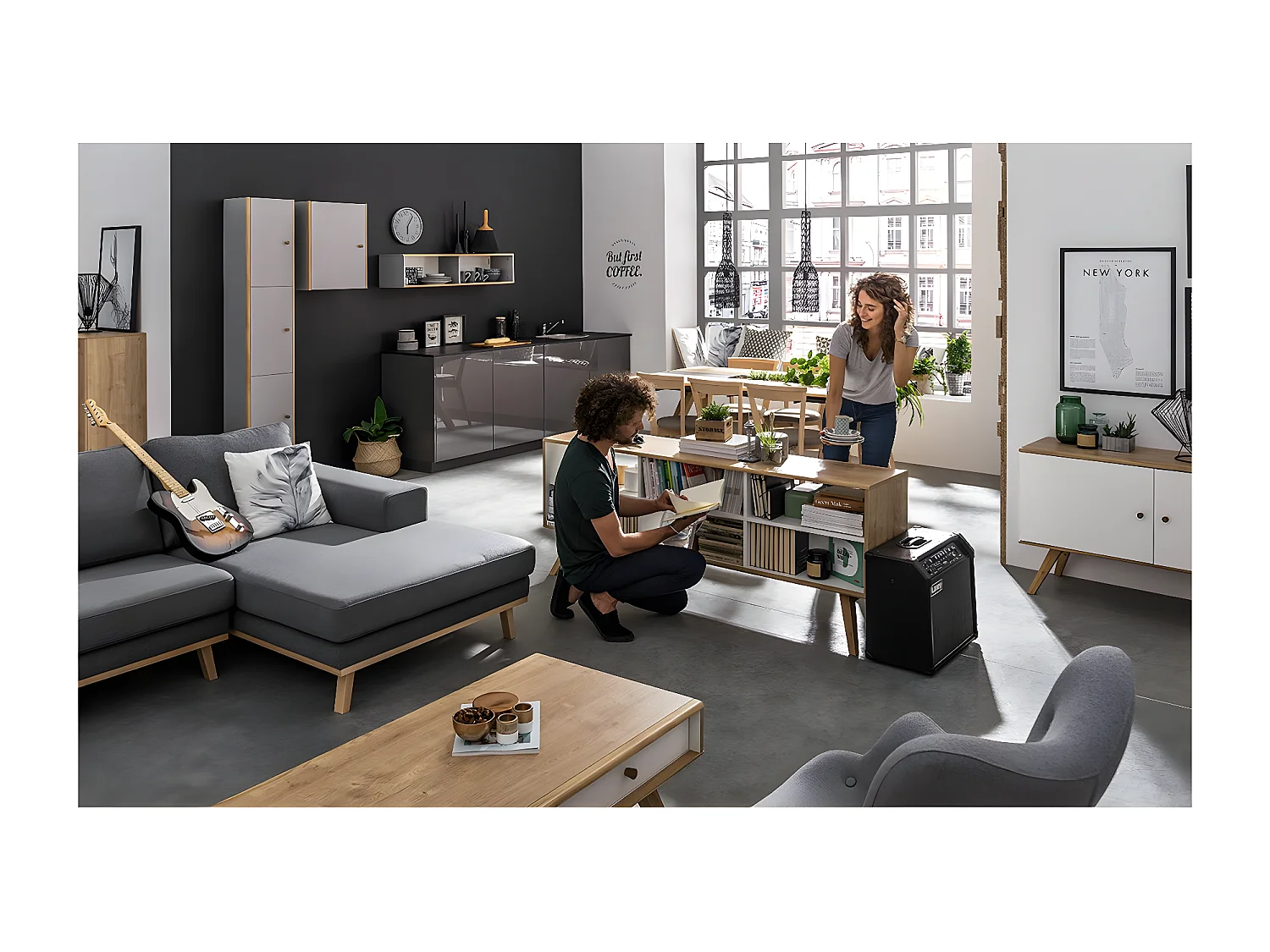 Buffet bas 2 portes L120 cm - NATURE