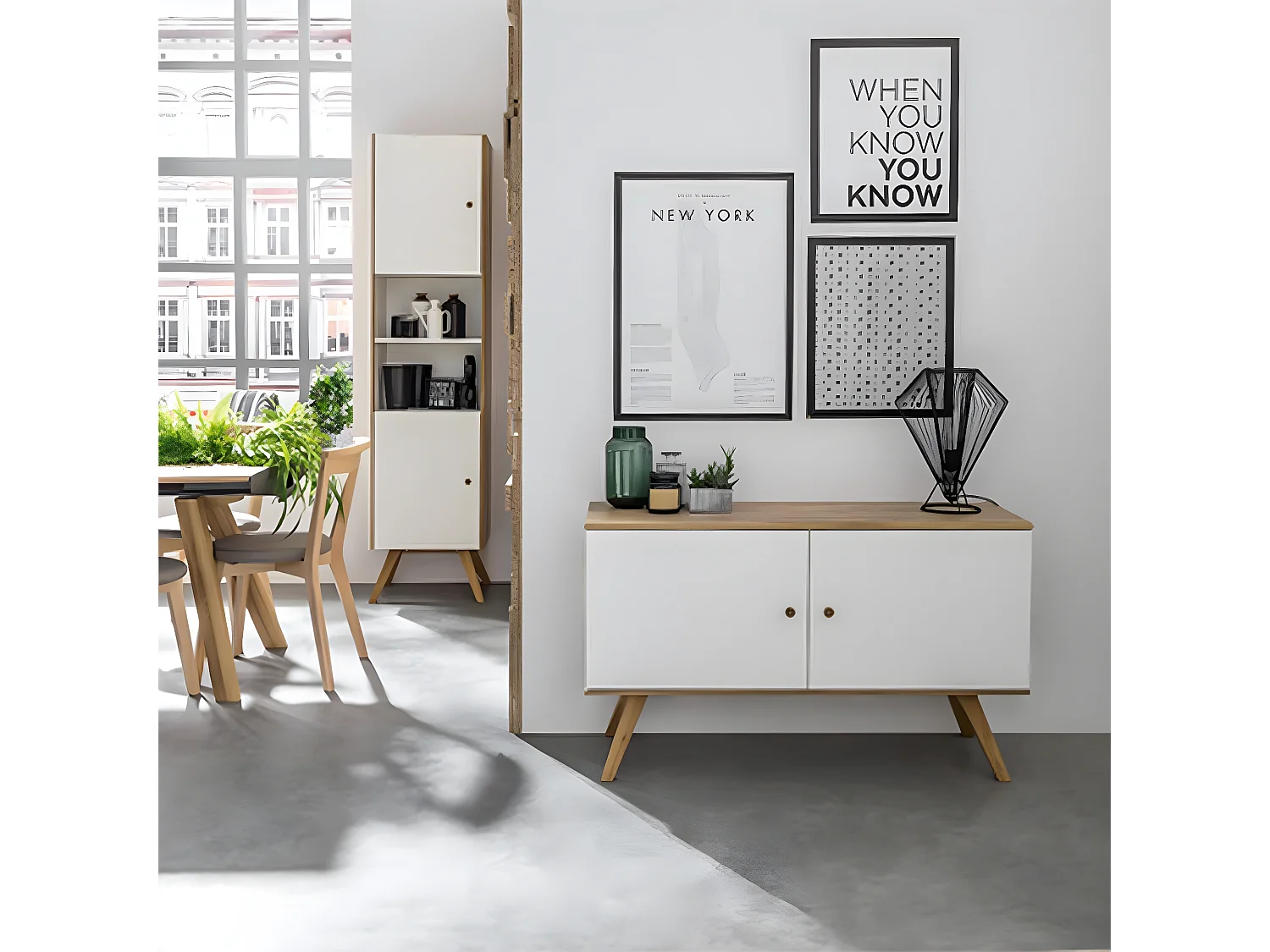 Buffet bas 2 portes L120 cm - NATURE