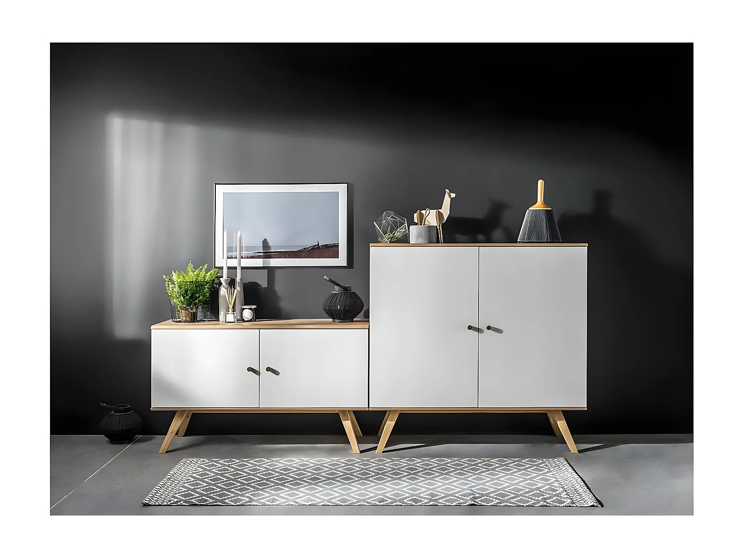 Buffet bas 2 portes L120 cm - NATURE