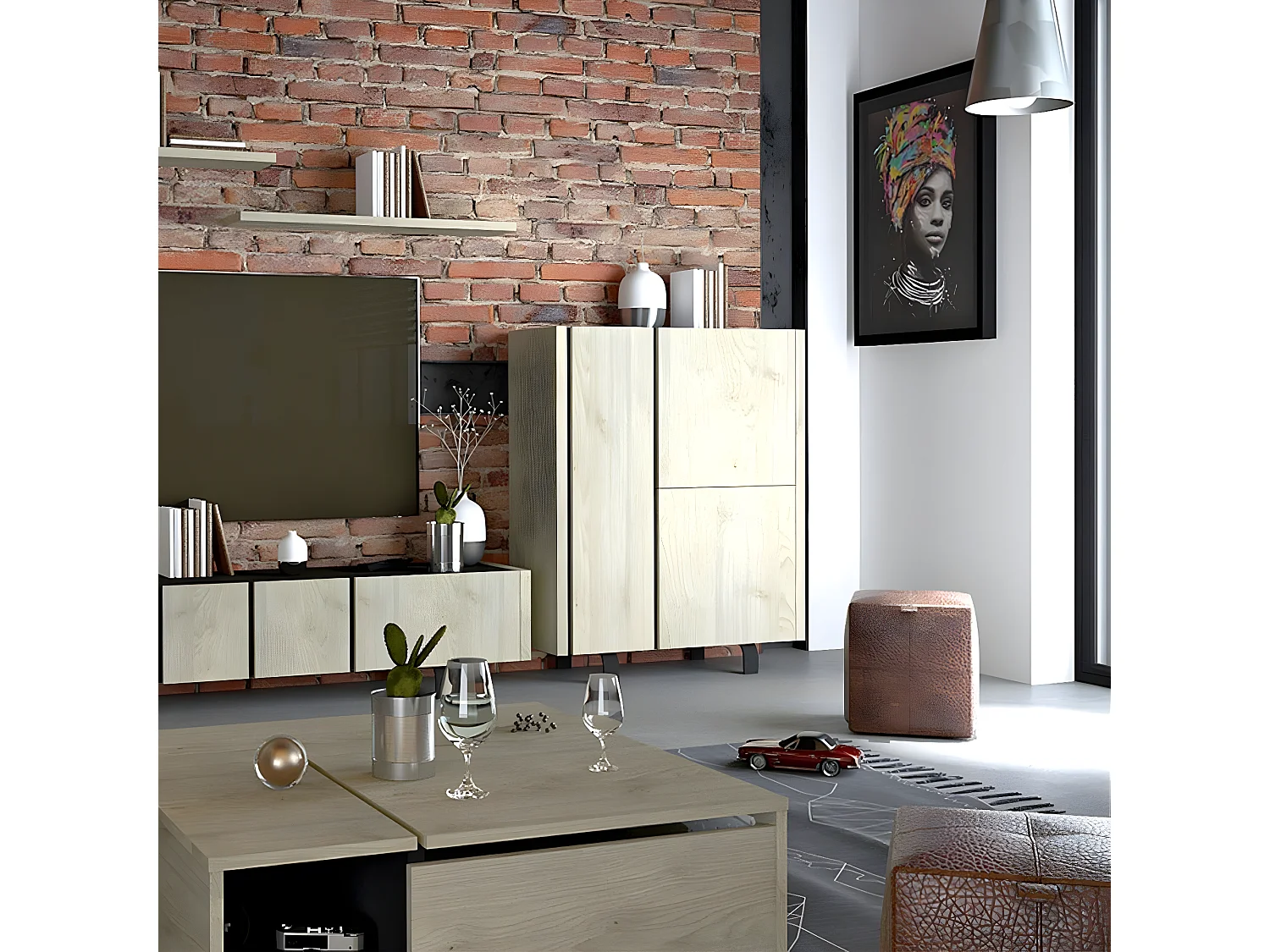 Buffet haut 3 portes RUSH - Fabrication Française