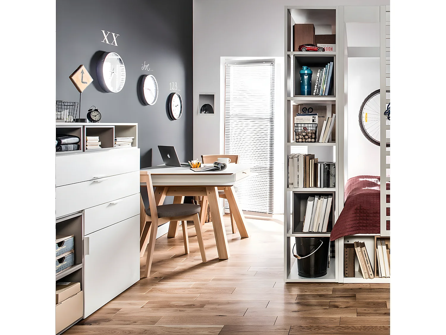 Design dressoir met 3 laden en 1 deur L99,5 cm - 4YOU