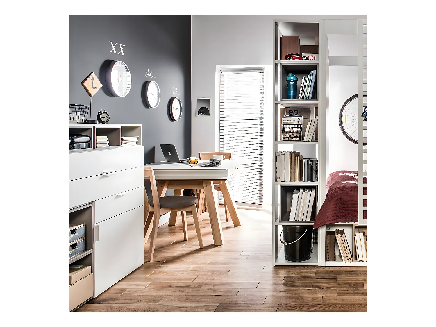 Buffet design 3 tiroirs et 1 porte L99,5 cm - 4YOU