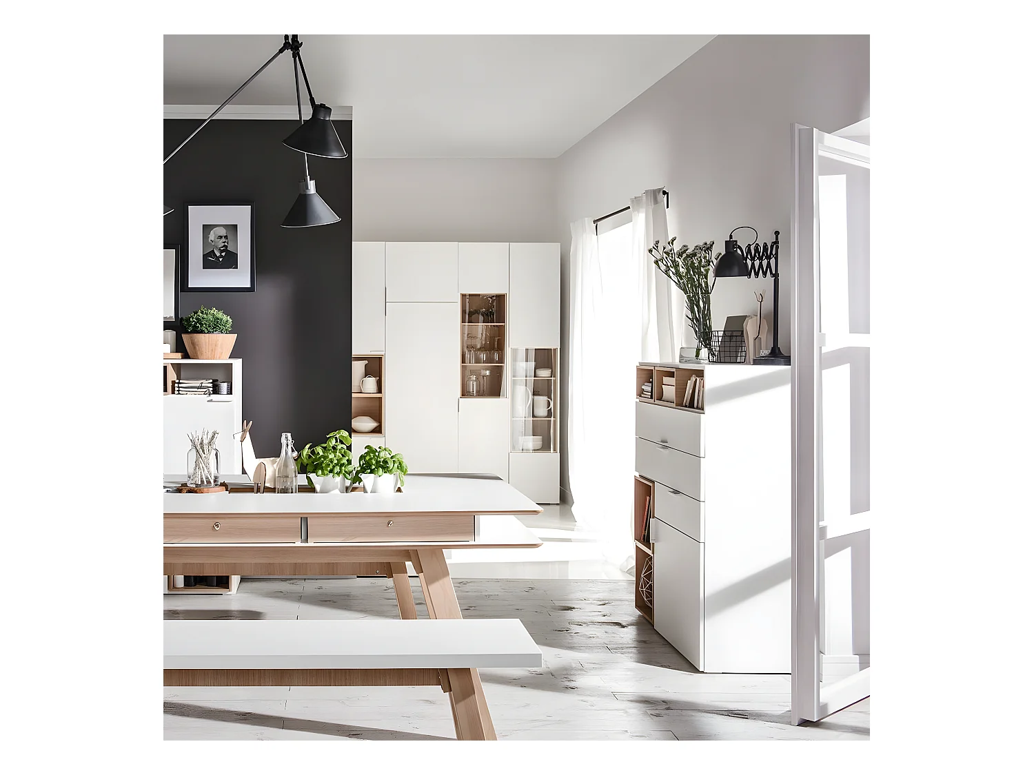 Buffet design 3 tiroirs et 1 porte L99,5 cm - 4YOU