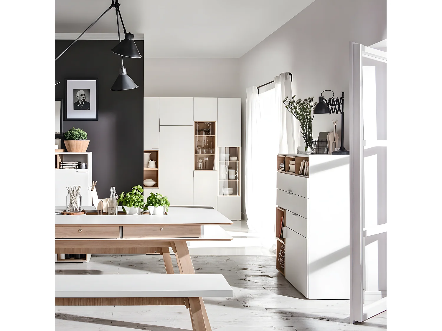 Buffet design 3 tiroirs et 1 porte L99,5 cm - 4YOU