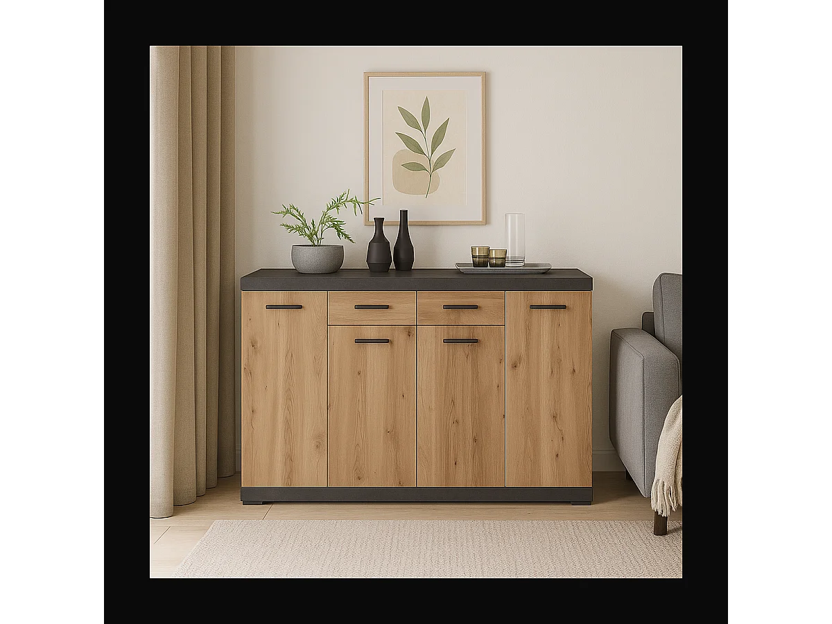 Buffet 2 Tiroirs 4 Portes L160 cm - Bristol