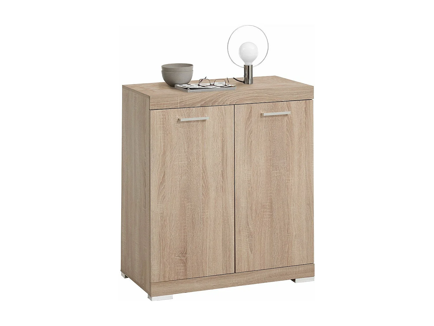Buffet 2 Portes avec Étagère Amovible L80cm - Bristol