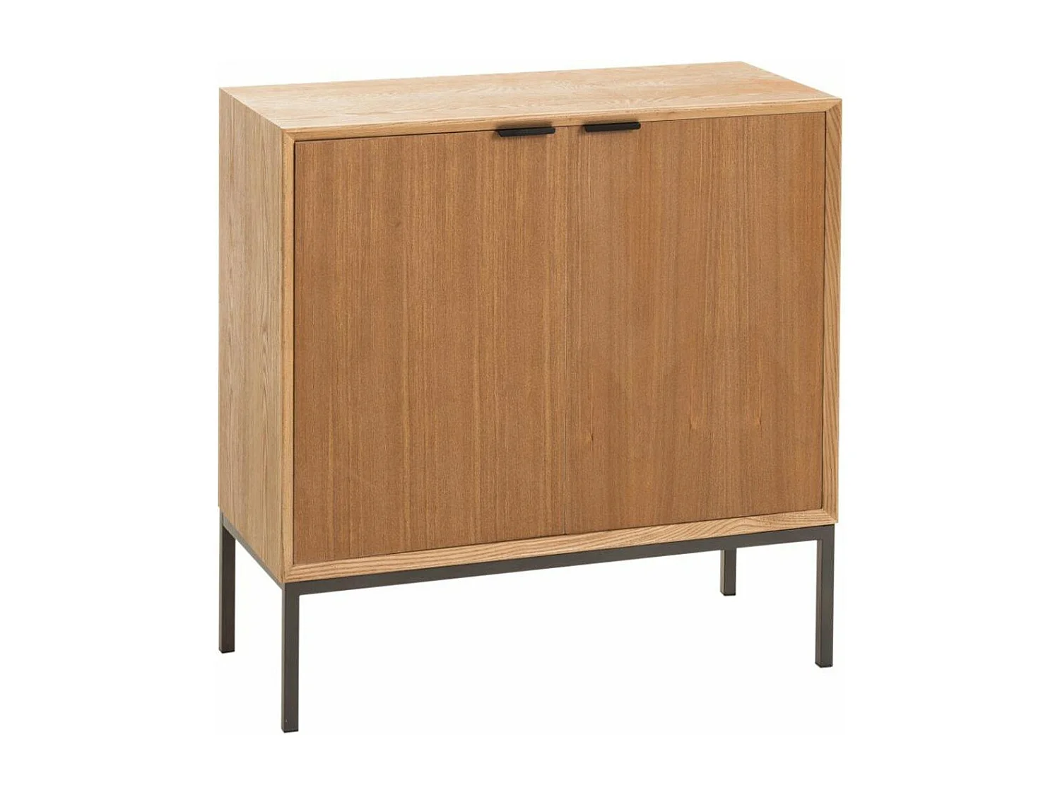 Opbergmeubel met 2 naturel houten deuren Victoria L 80 cm