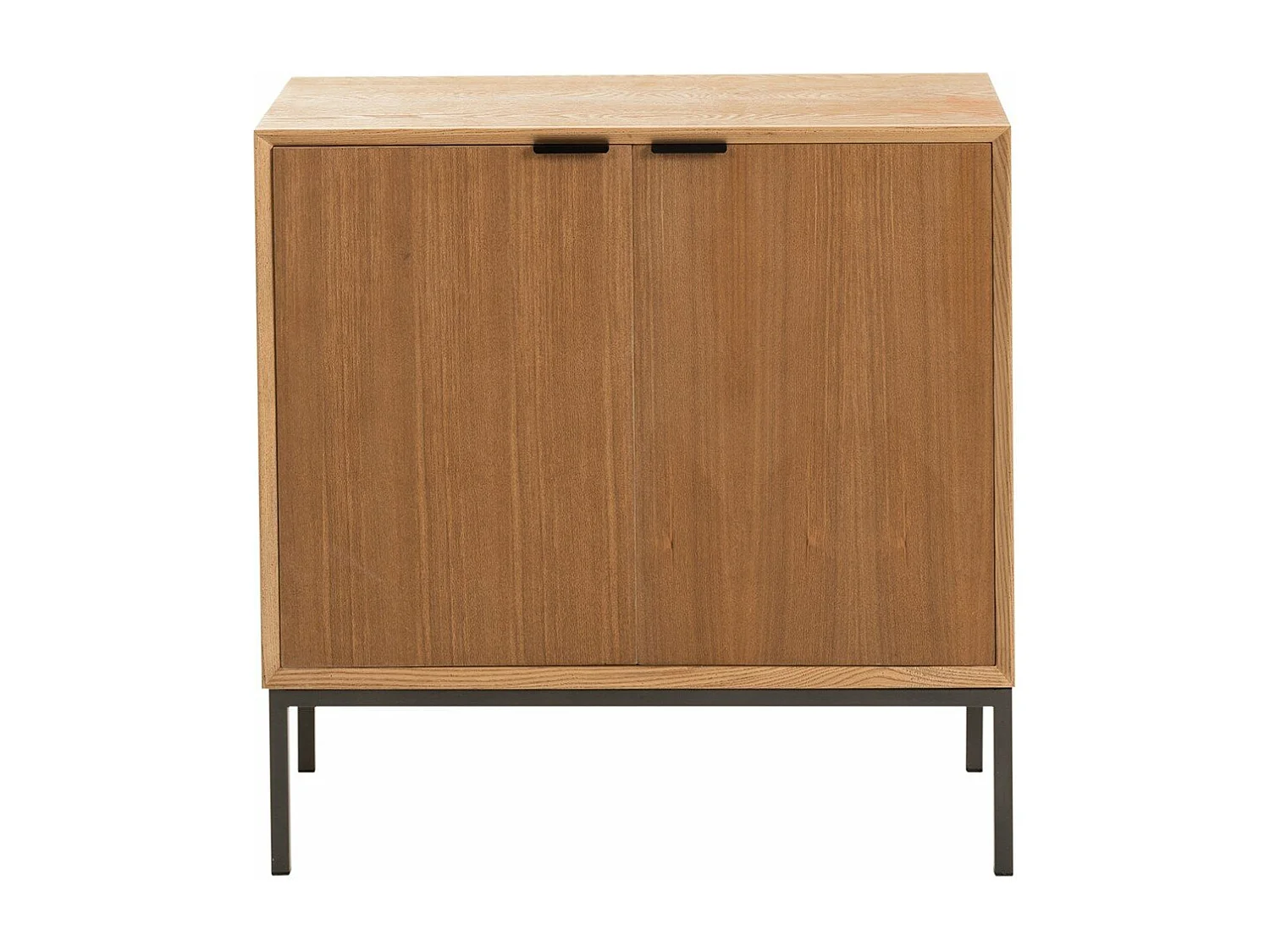 Opbergmeubel met 2 naturel houten deuren Victoria L 80 cm