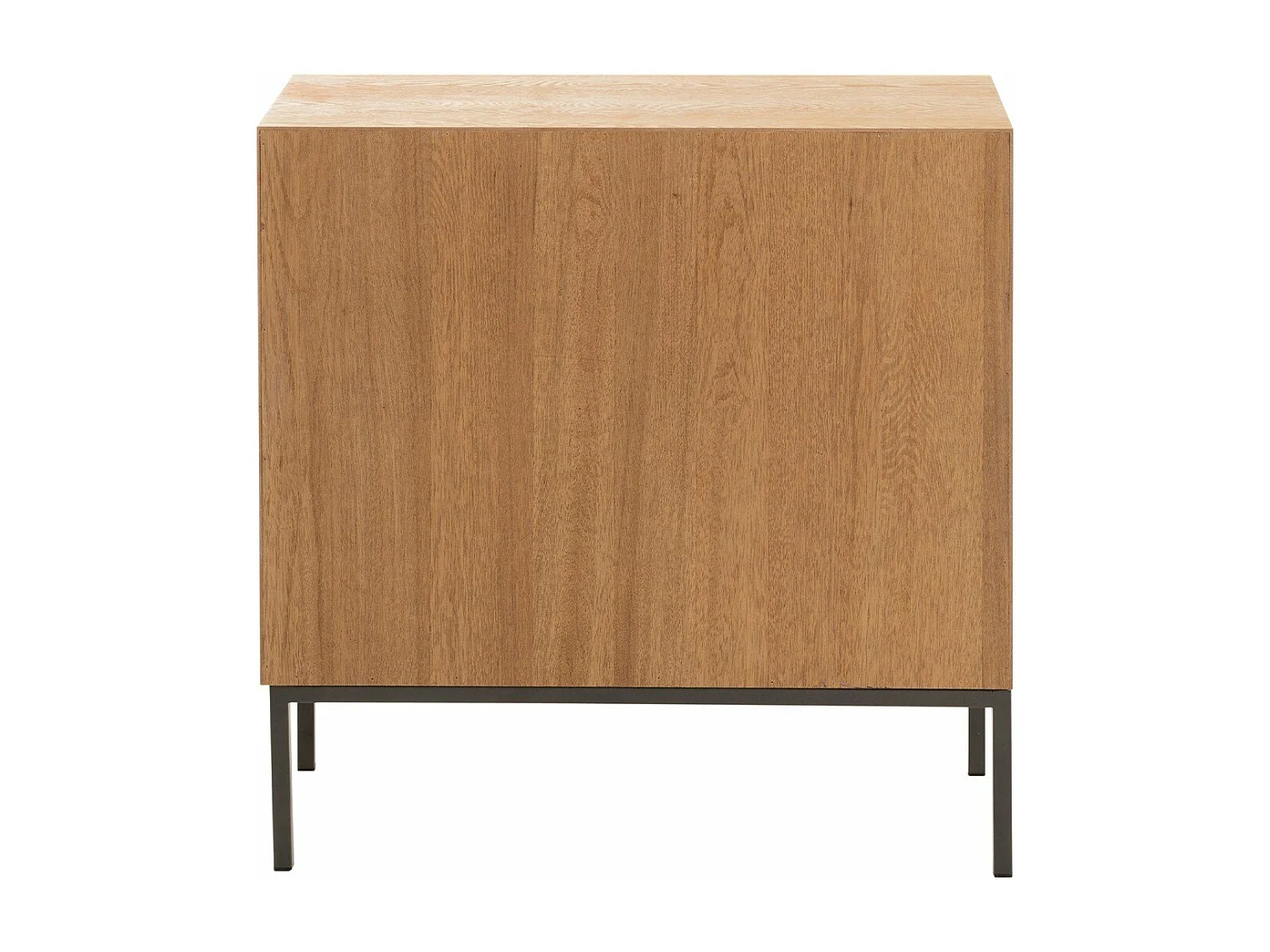 Opbergmeubel met 2 naturel houten deuren Victoria L 80 cm