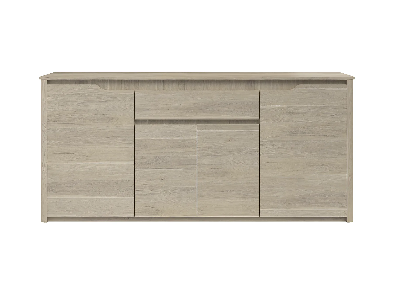 Buffet 4 Portes 1 Tiroir décor Chêne L185 cm - Wendy