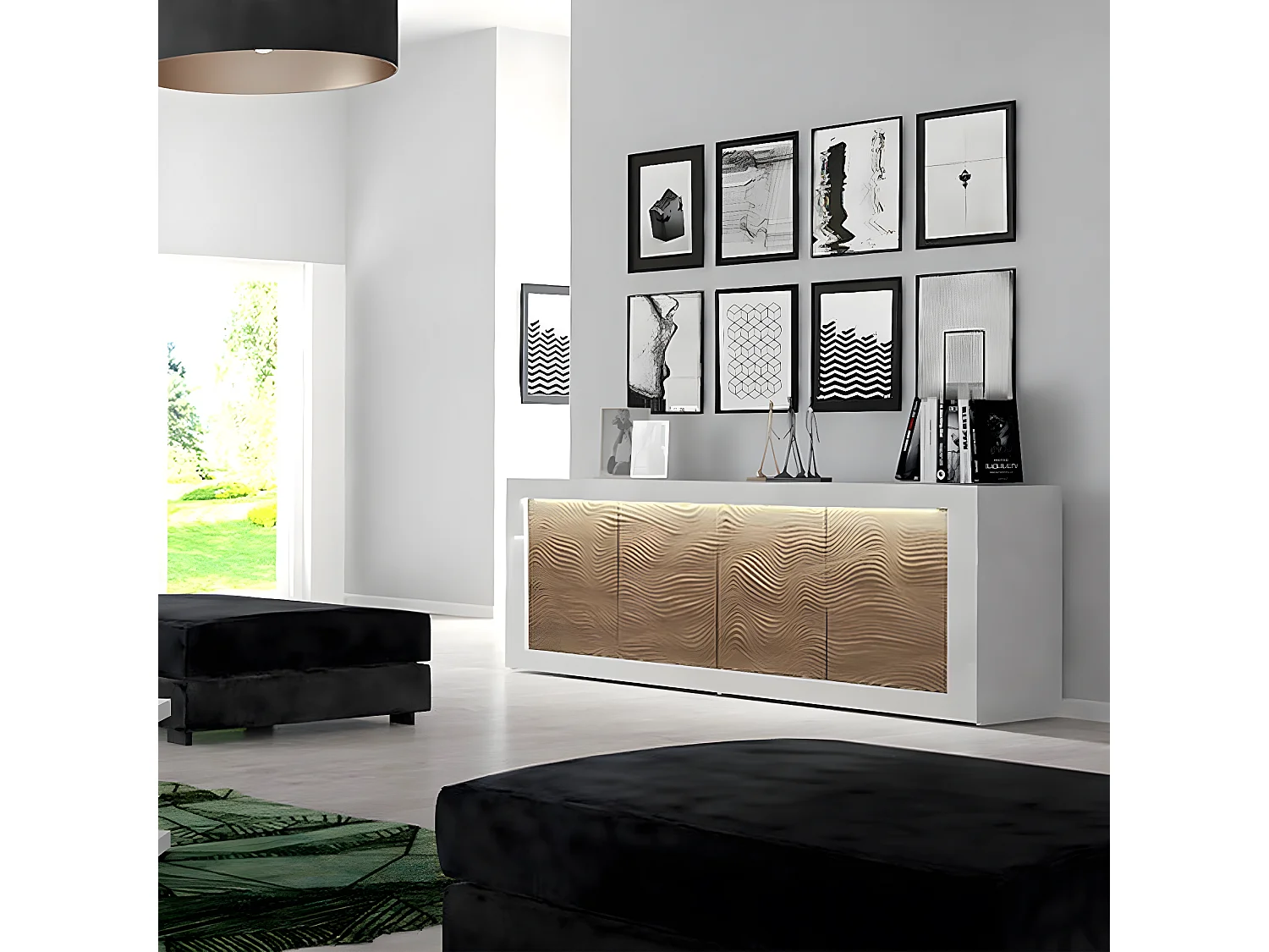 Buffet 4 porte KARMA L220cm - Fabbricazione Francese