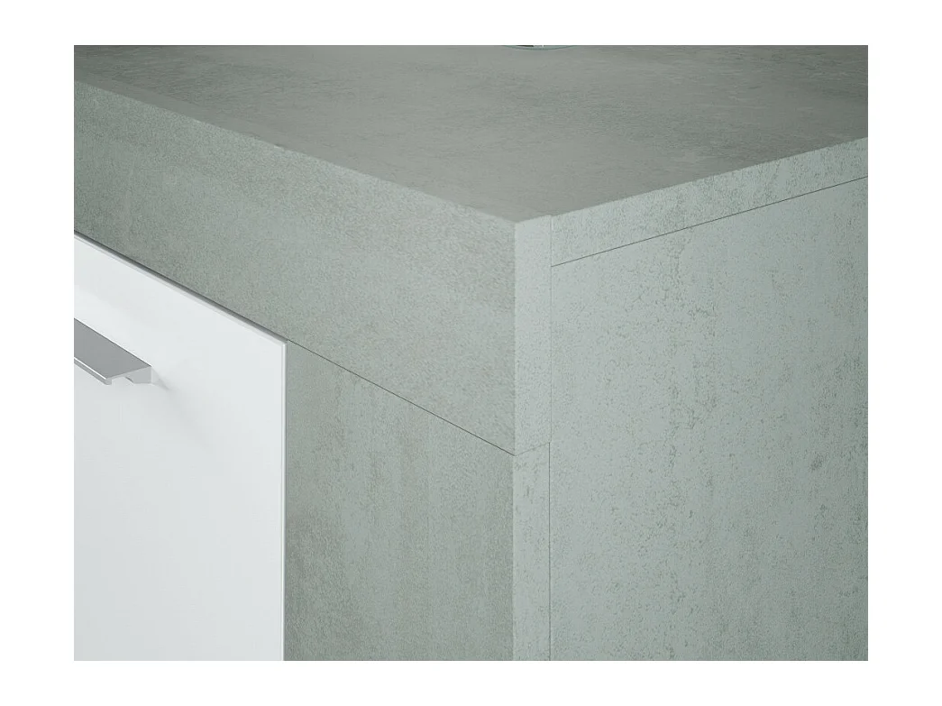 Aparador Urban 3 puertas blanco/cemento 80x144x42 cm