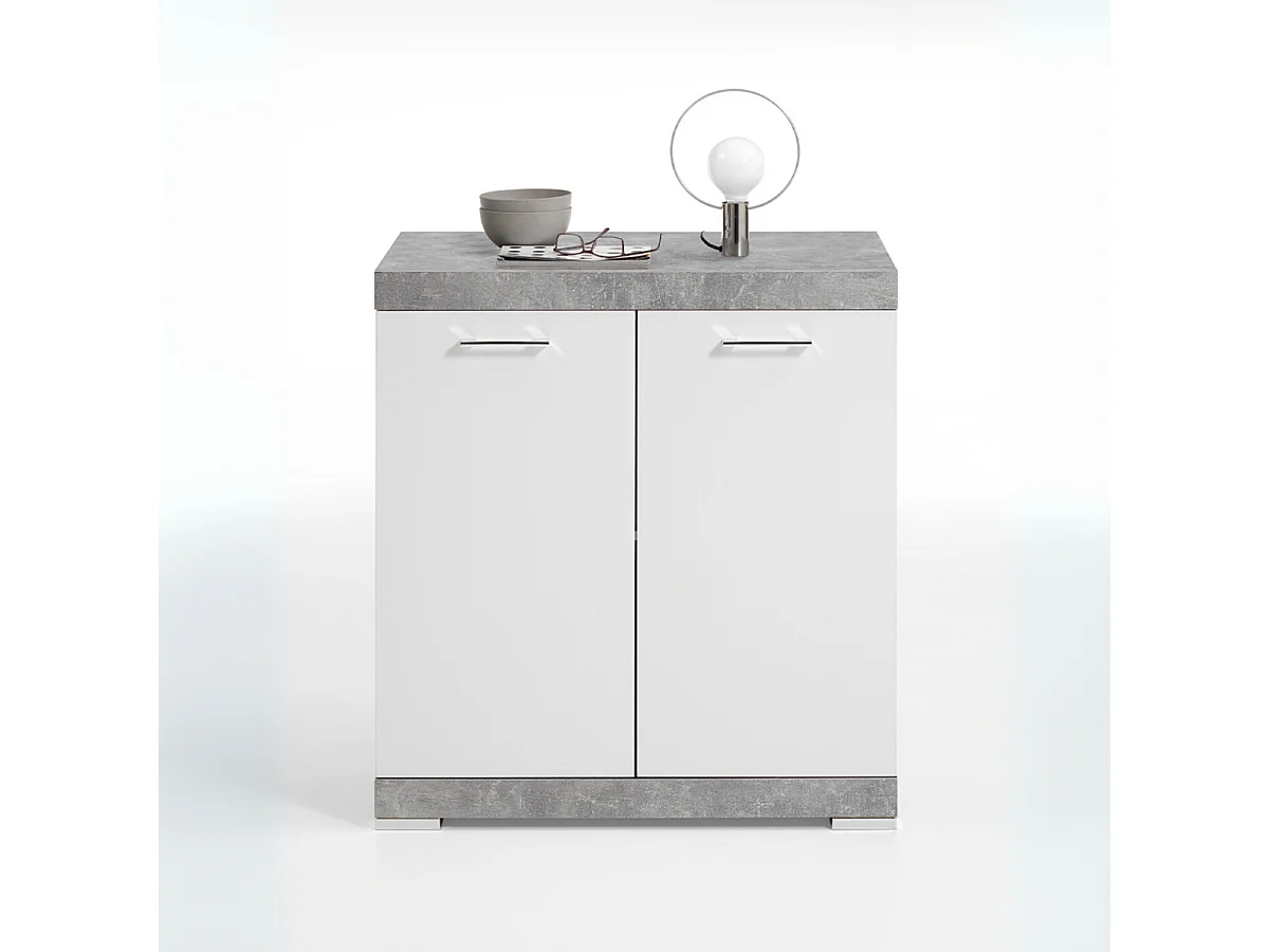 Buffet avec 2 Portes et Étagère Intérieure L80cm - Bristol