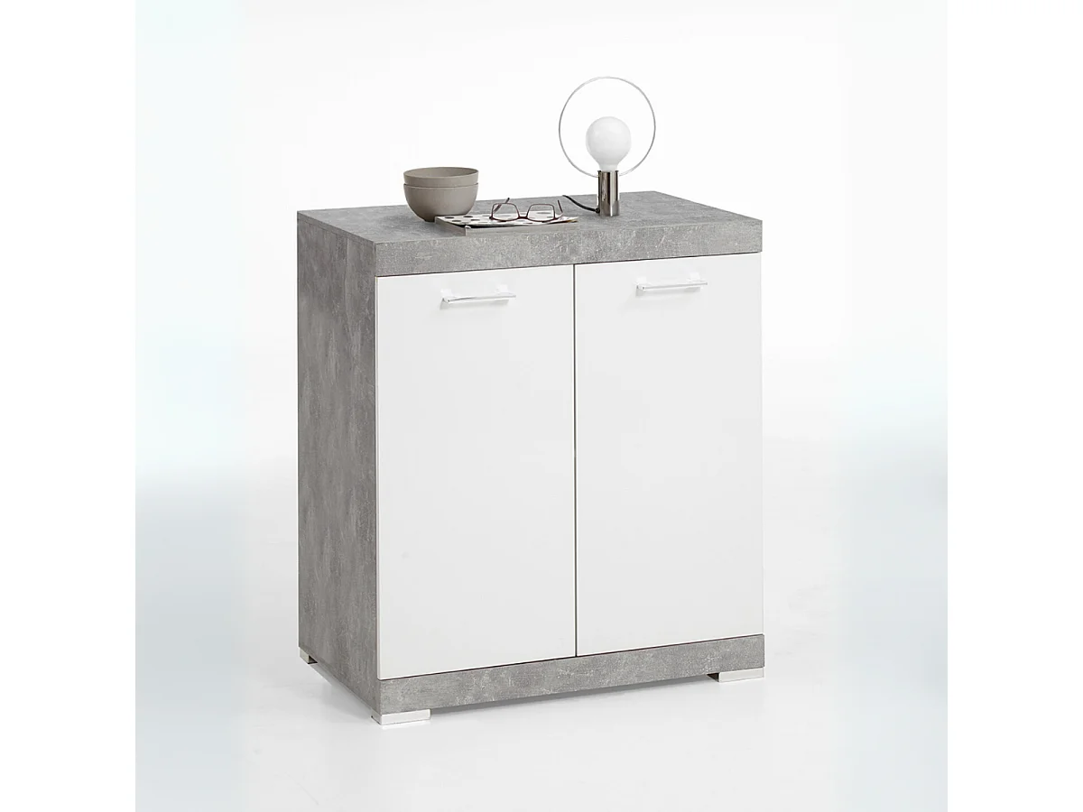 Buffet avec 2 Portes et Étagère Intérieure L80cm - Bristol