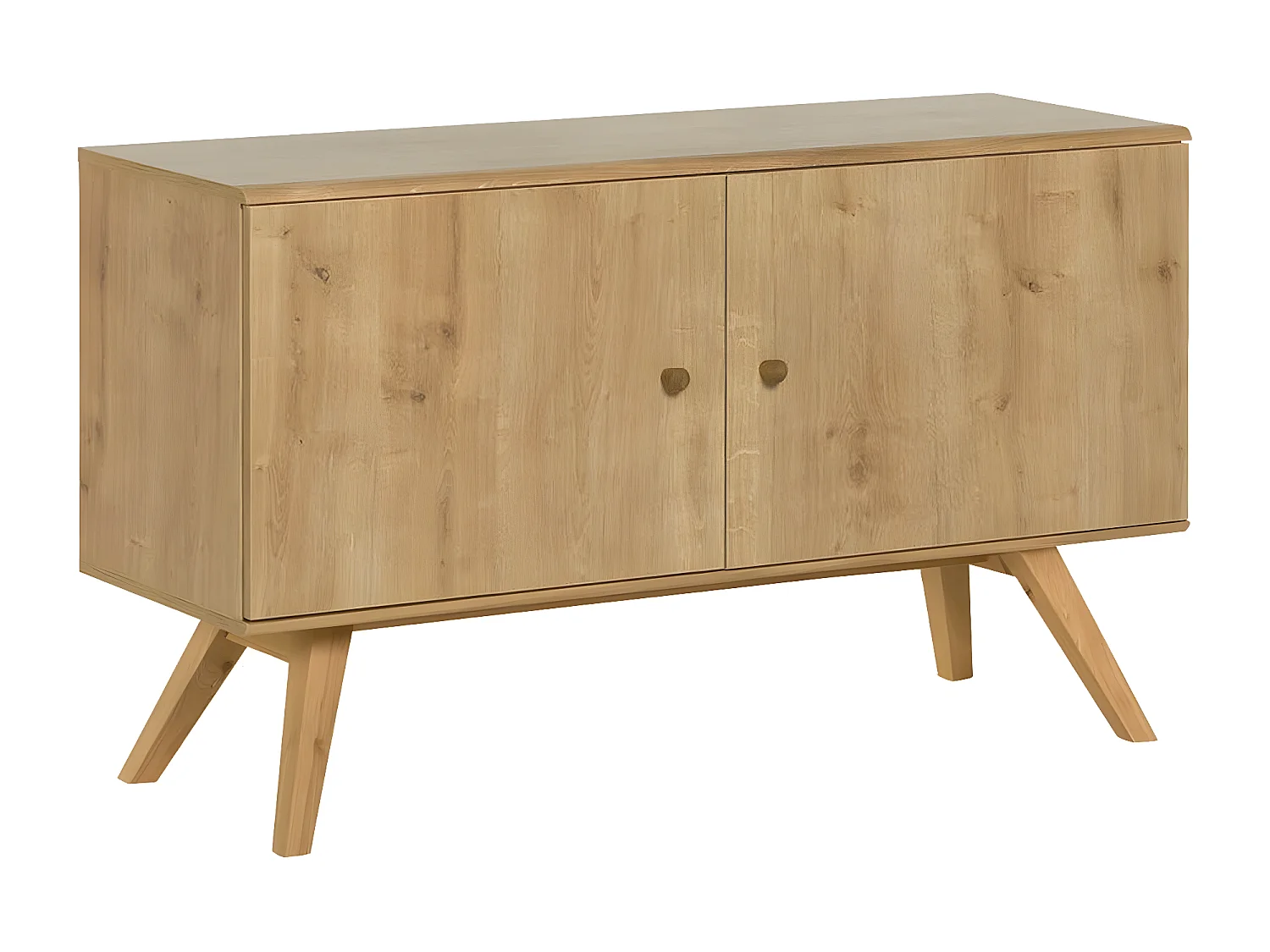 Niedriges Sideboard mit 2 Türen L120 cm - NATURE