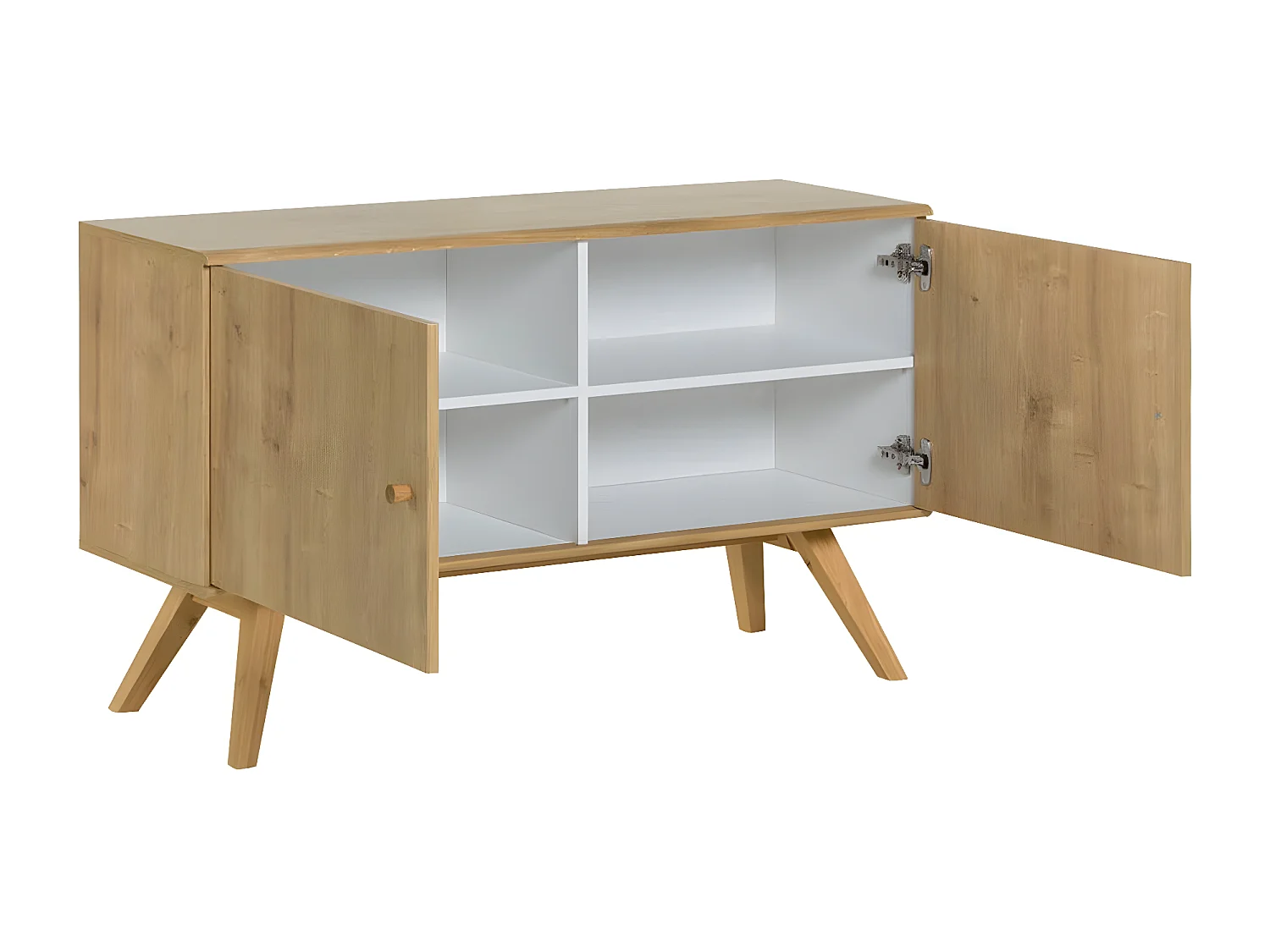 Niedriges Sideboard mit 2 Türen L120 cm - NATURE