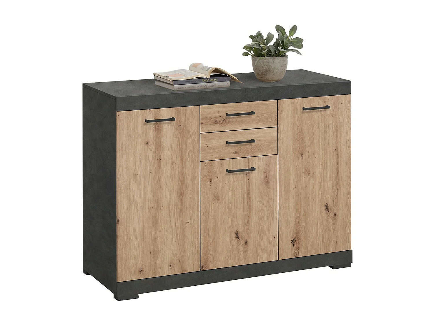 Buffet avec 3 Portes et 2 Tiroirs L120cm - Bristol