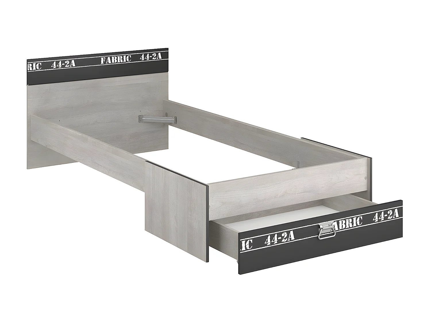 Bett mit Stauraumschublade 90x200 cm - Fabric