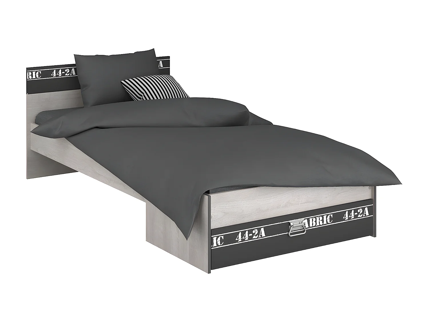 Bett mit Stauraumschublade 90x200 cm - Fabric