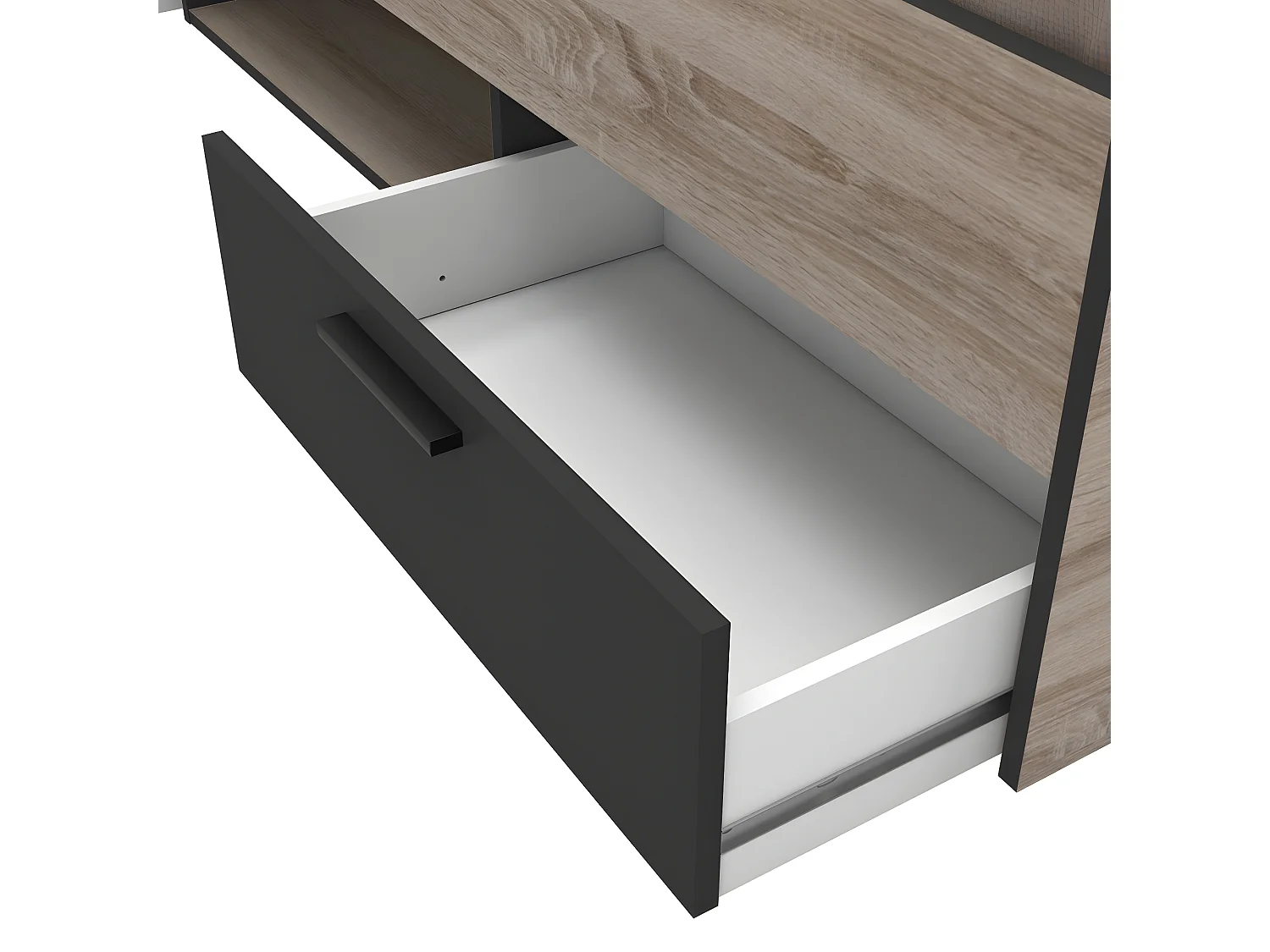 Lit 2 Tiroirs 1 Niche - 140x190 cm - Michigan