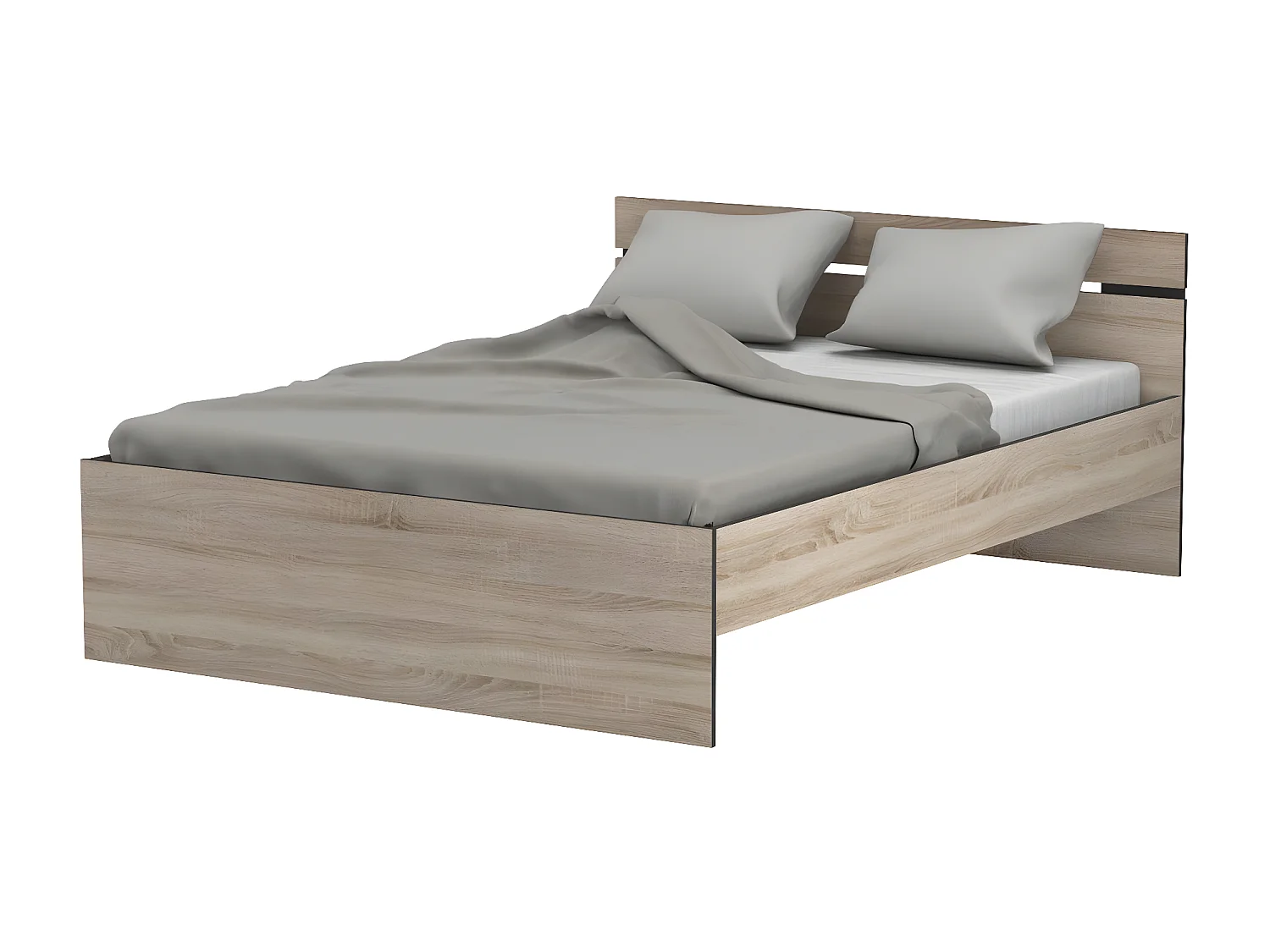 Lit 2 Tiroirs 1 Niche - 140x190 cm - Michigan