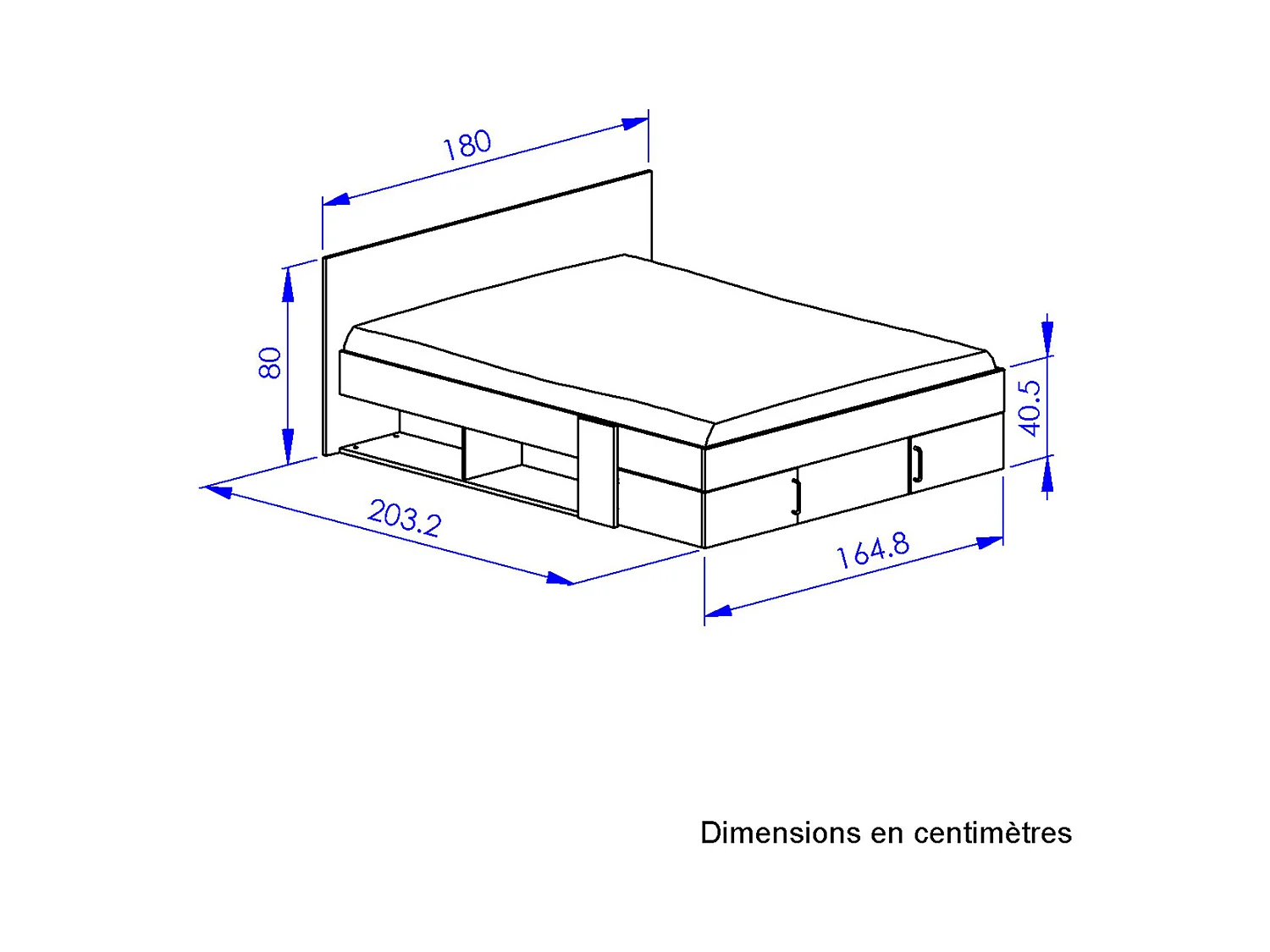 Lit avec Rangements 160x200 cm - Swive
