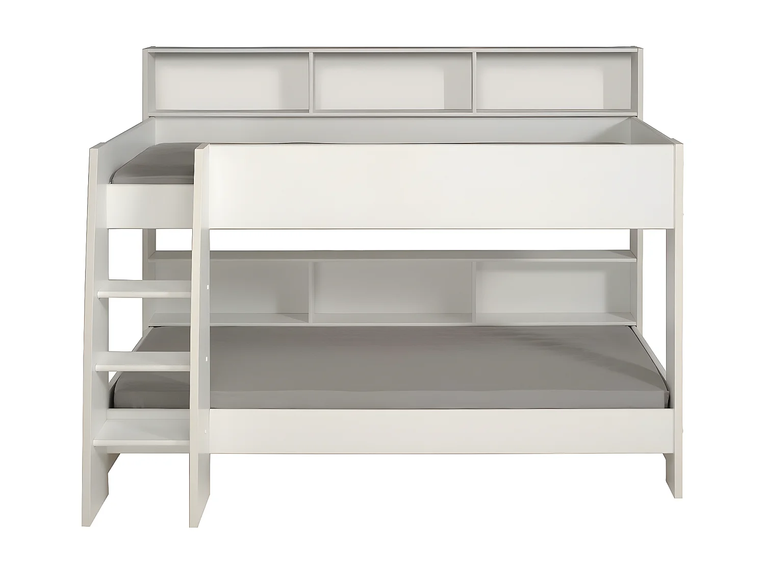 Lits Superposés avec Niches de rangement - 90x200 cm - Leo