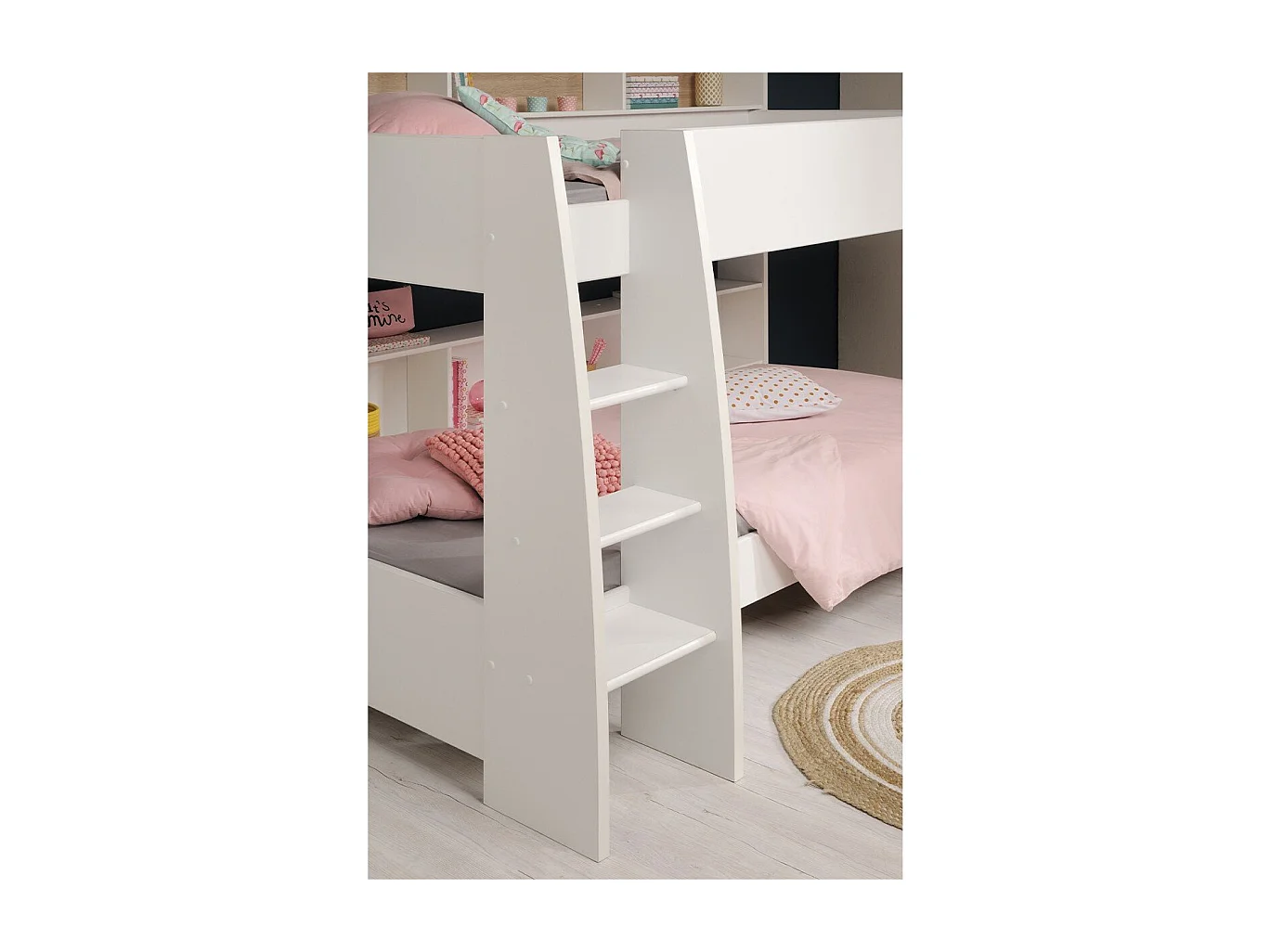 Lits Superposés avec Niches de rangement - 90x200 cm - Leo