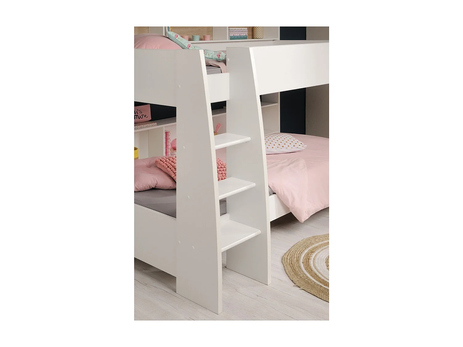 Lits Superposés avec Niches de rangement - 90x200 cm - Leo