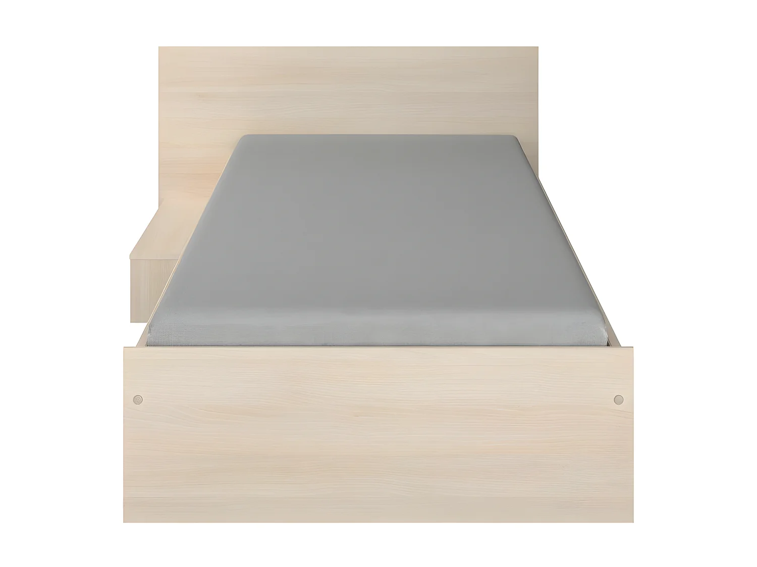 Lit avec rangements marche et tiroir Charly couchage 90x190