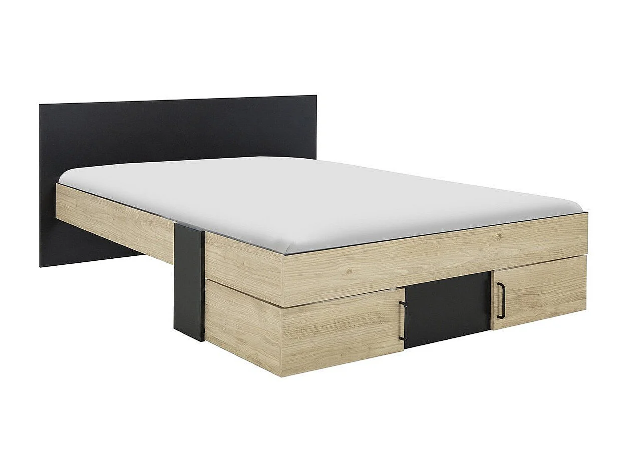 Bett mit Stauraum 140x190cm - Drehbar