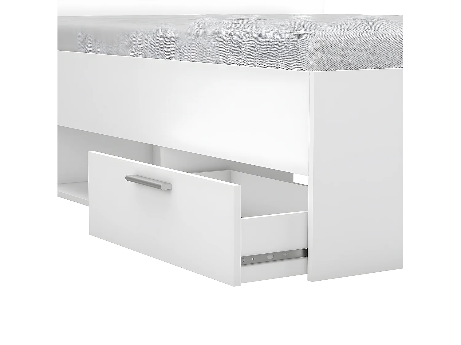 Lit 2 Tiroirs 1 Niche - 140x190 cm - Michigan