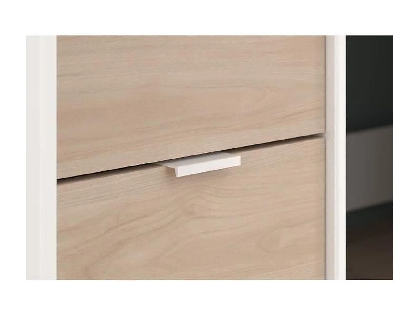 Lit Combiné avec Bureau, Rangements et Penderie - 90x200 cm - Tom