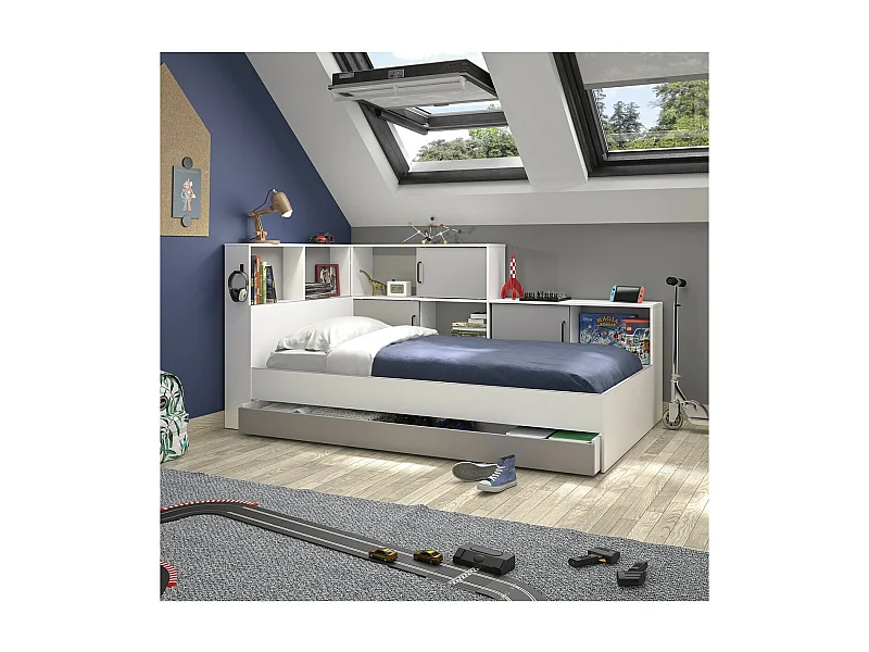 Bett mit Stauraum 90x200 cm - Erwan