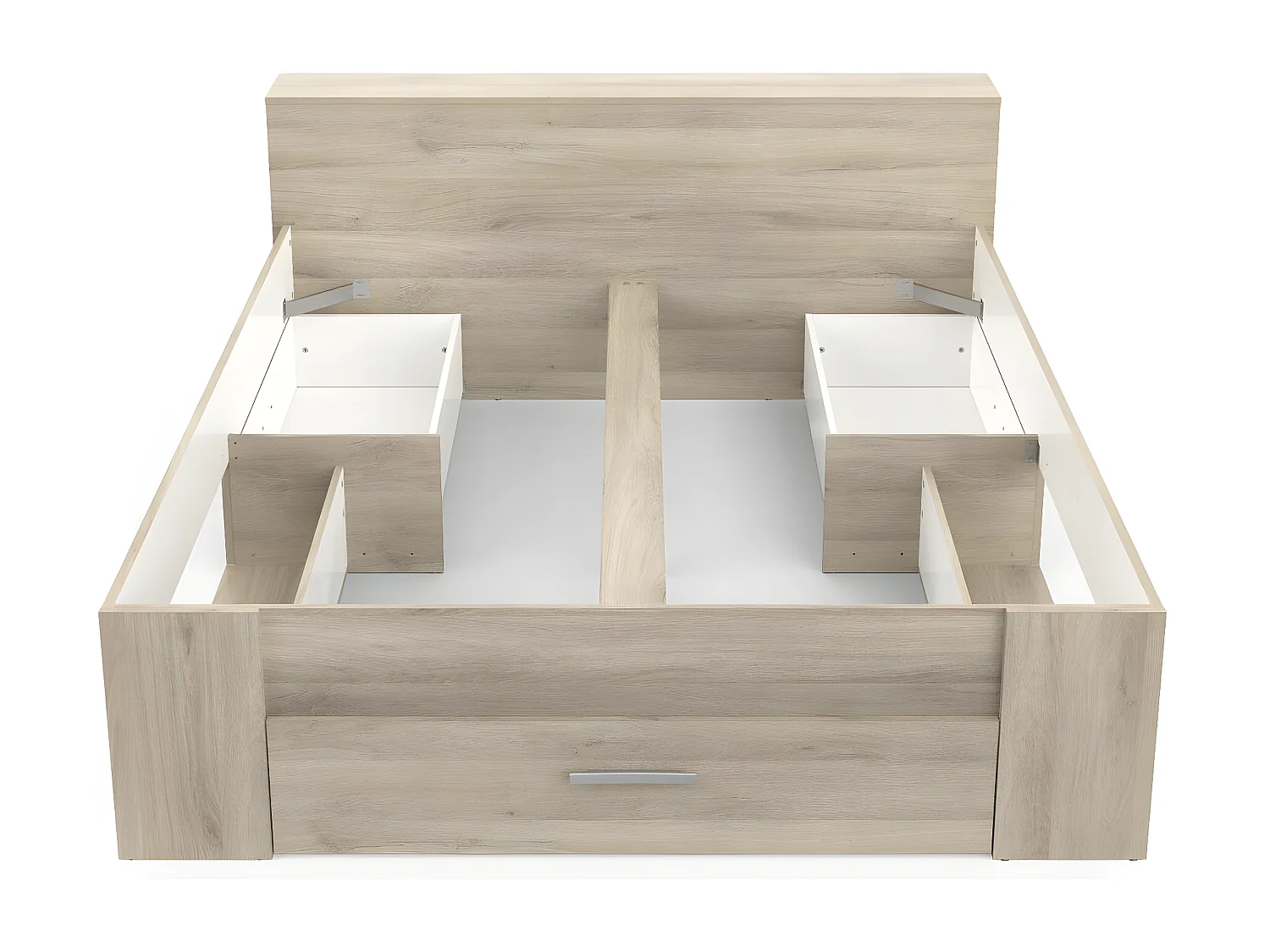 Lit 2 Places avec 3 Tiroirs et 8 Niches - 160x200 cm - Pocket